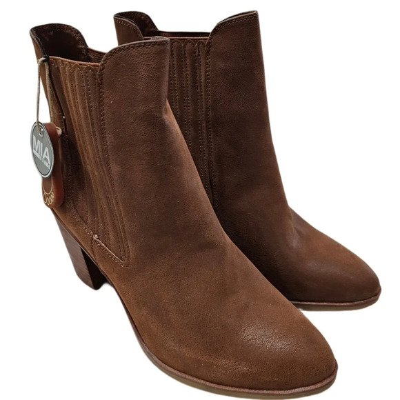 MIA Shoes - **SOLD** MIA Santos Cognac Booties NWOB